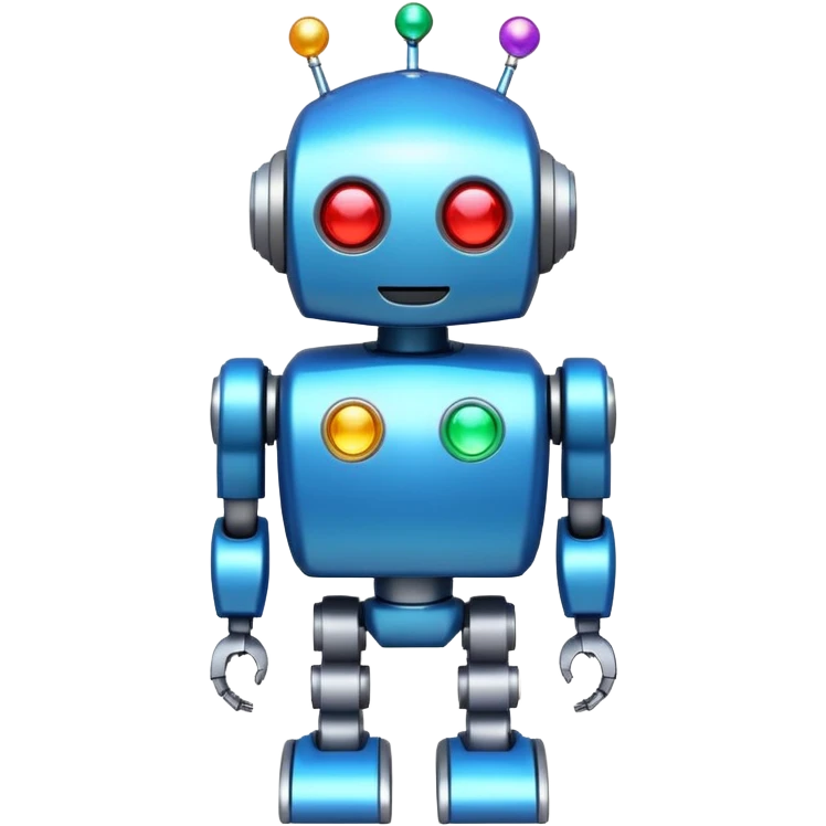 Robot azul navideño emoji