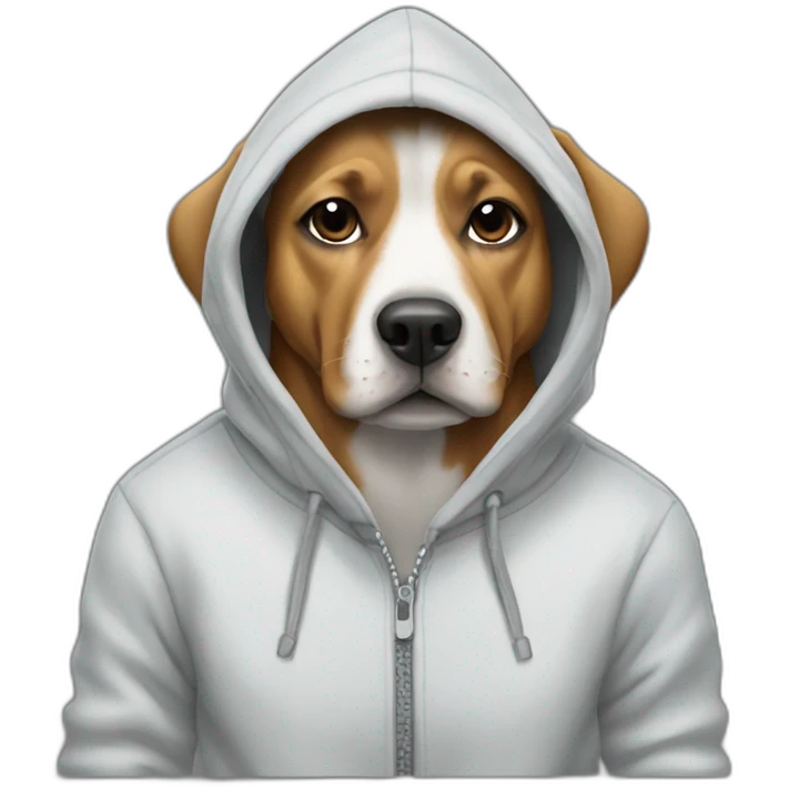 Dog wearing a hoodie  emoji