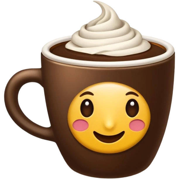 Kurasanın üzerinden akan çikolata emoji