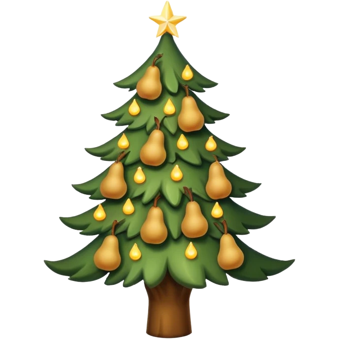 weihnachtsbaum mit birnen statt gugeln die leeuchten emoji