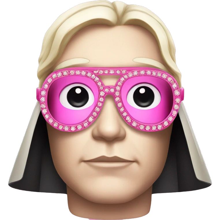 darth vader head in pink suit and glasses with diamonds emoji