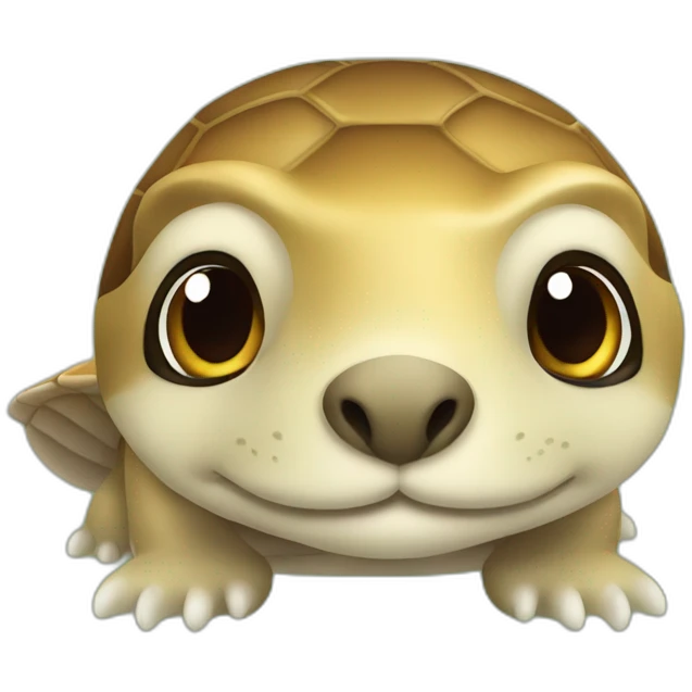 Tortue avec une loutre emoji
