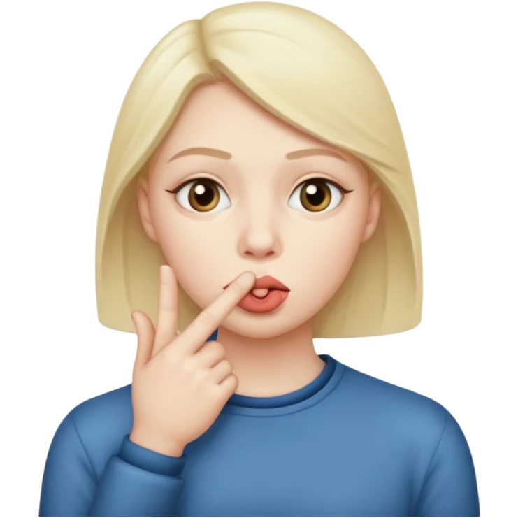 Silent face, shushing emoji