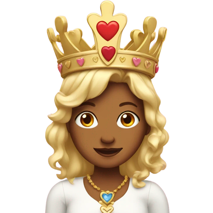 Heidi with crown and large hearts around her emoji