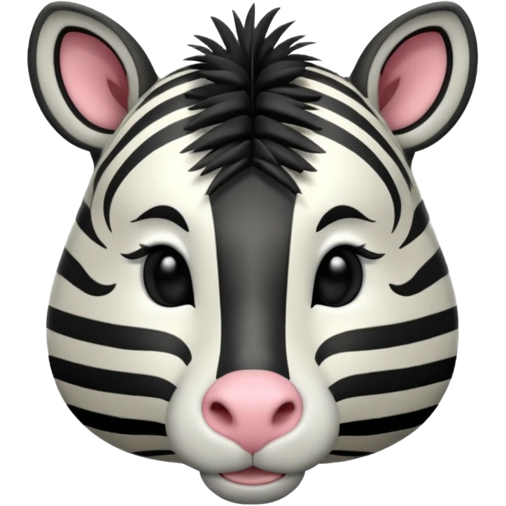 Zebra face should be facing the front emoji