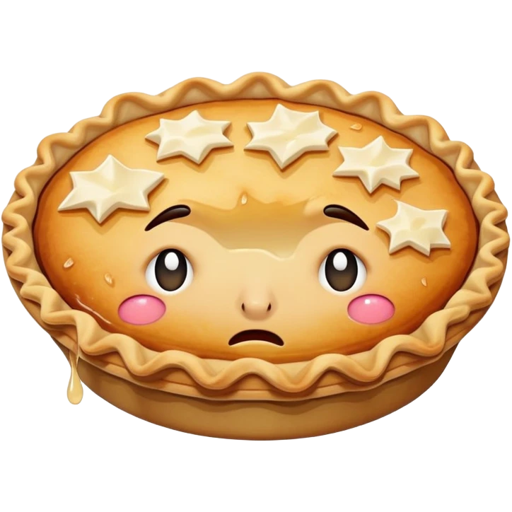 Crying pie emoji