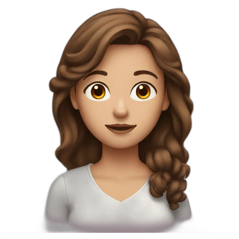 Girl with a brown hair emoji