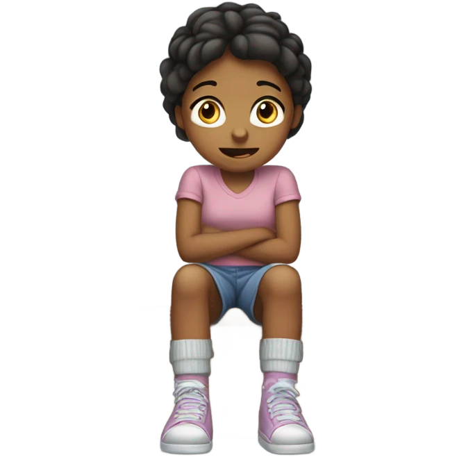 Girl with frozen toes emoji
