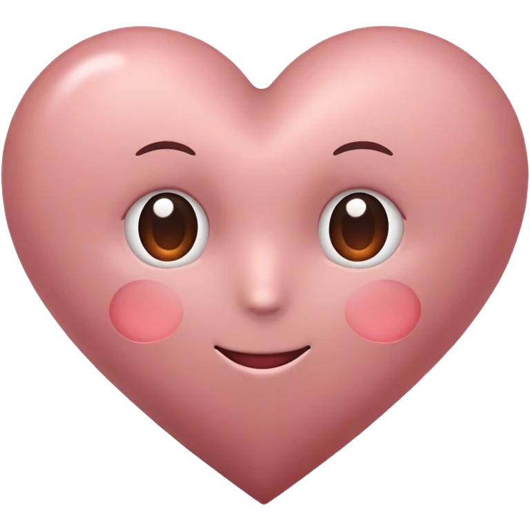 Grayish rosy brown heart emoji