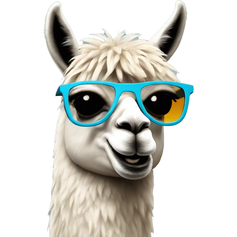 Llama with sunglasses emoji