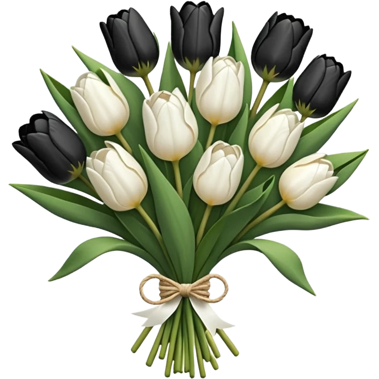 white tulip bouquet  emoji