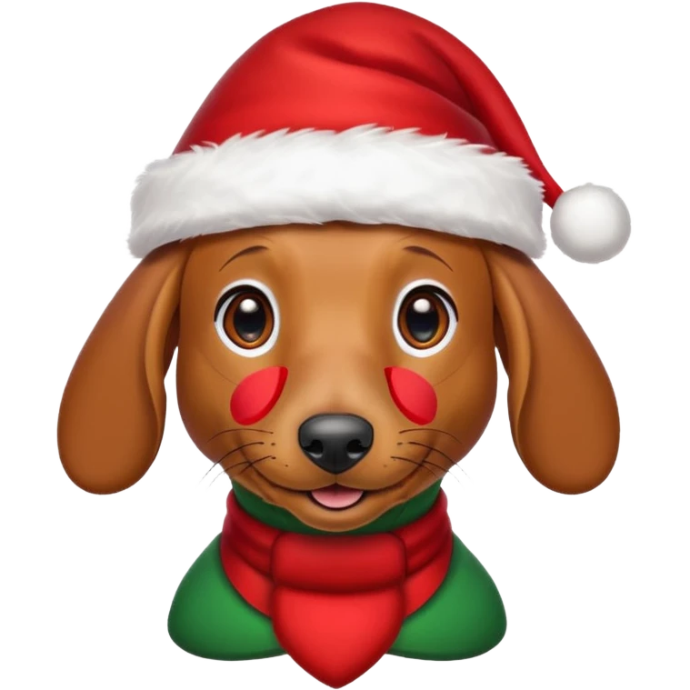 Christmas dachshund emoji