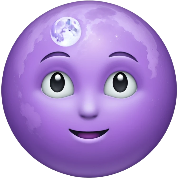 realistic Light purple moon emoji