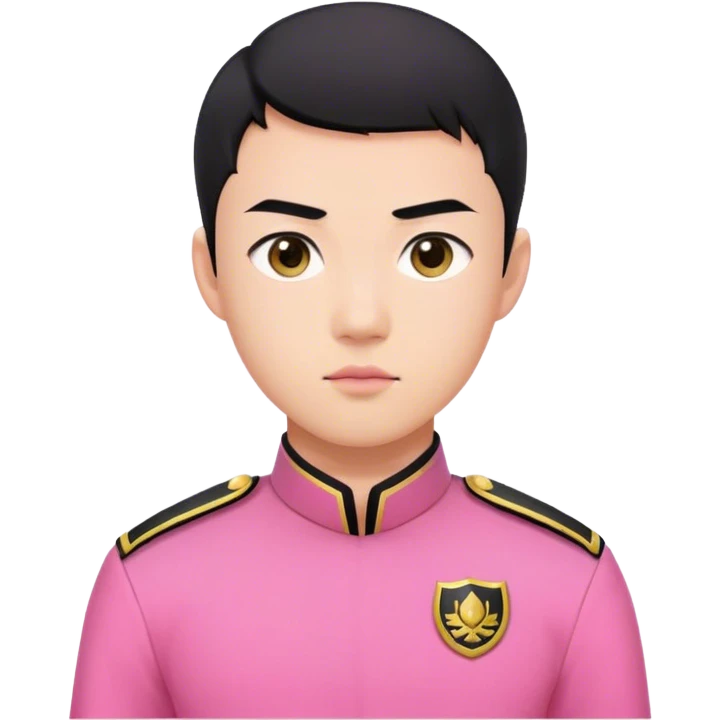 Hwang Jun-ho Age: Late 20s – Early 30s
Appearance: A fit, clean-shaven young man with short black hair and sharp eyes, a pink guard uniform emoji