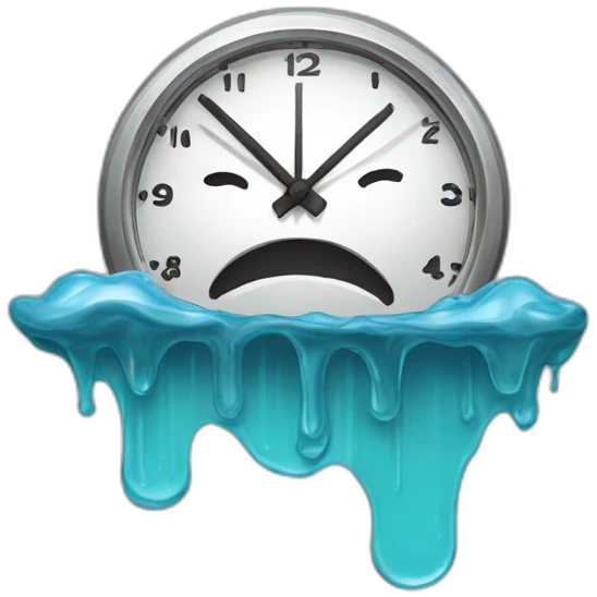 Melting clock emoji