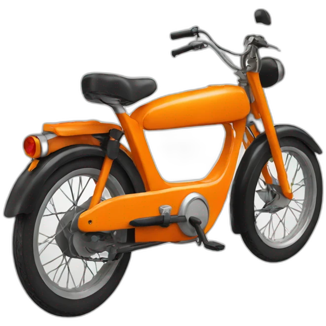 Mobylette orange emoji