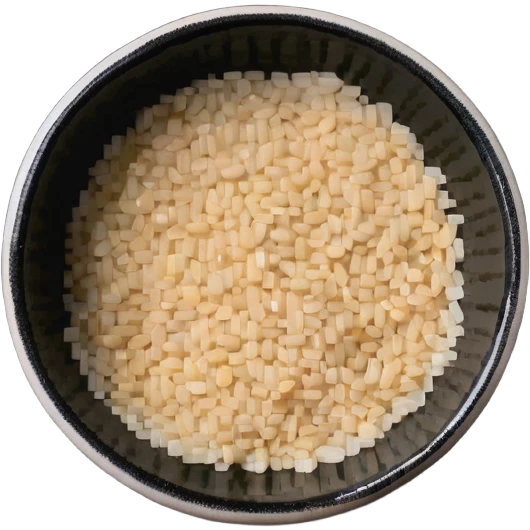 Small ceramic bowl filled with tiny sesame seeds emoji