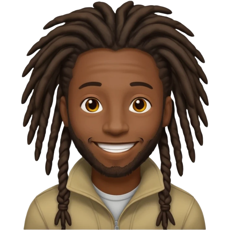 Homem negro de dreads emoji