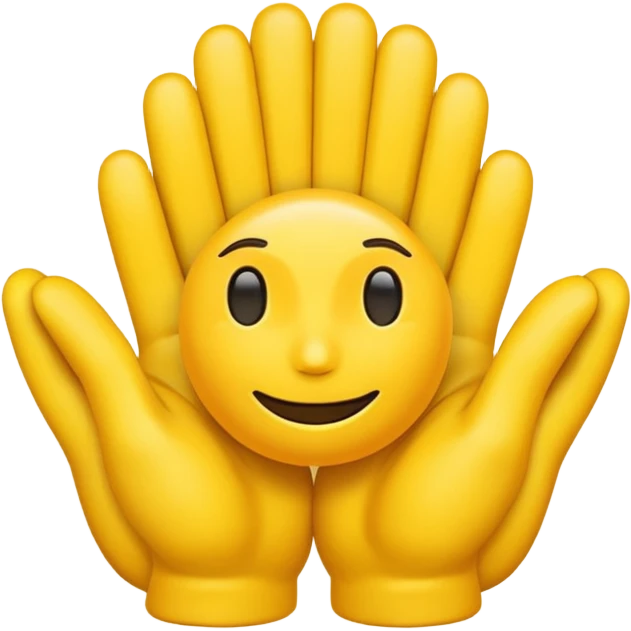Yellow hands cupped emoji emoji