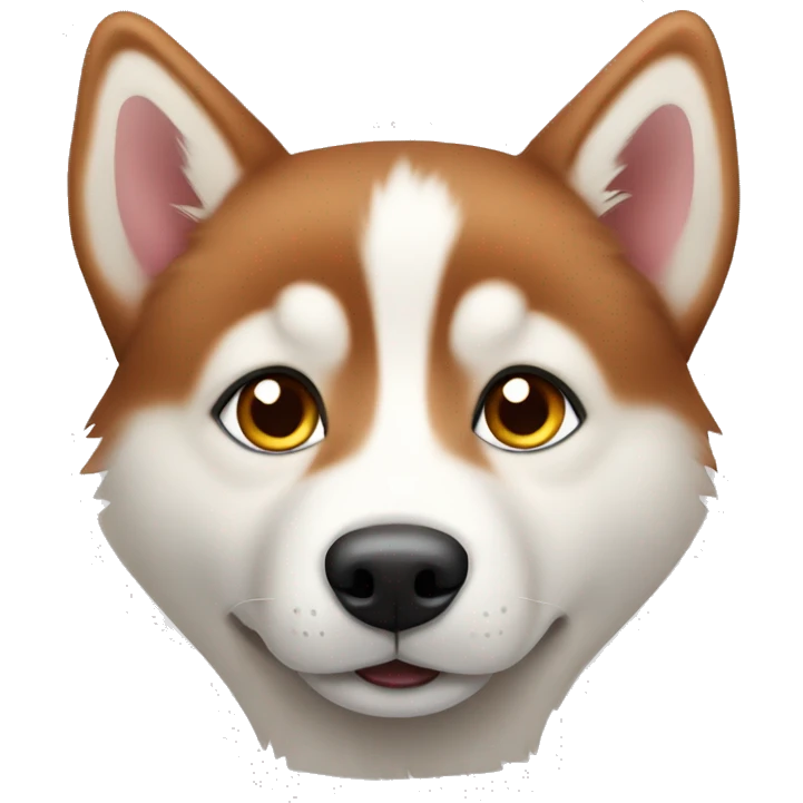 Red Siberian husky puppy emoji
