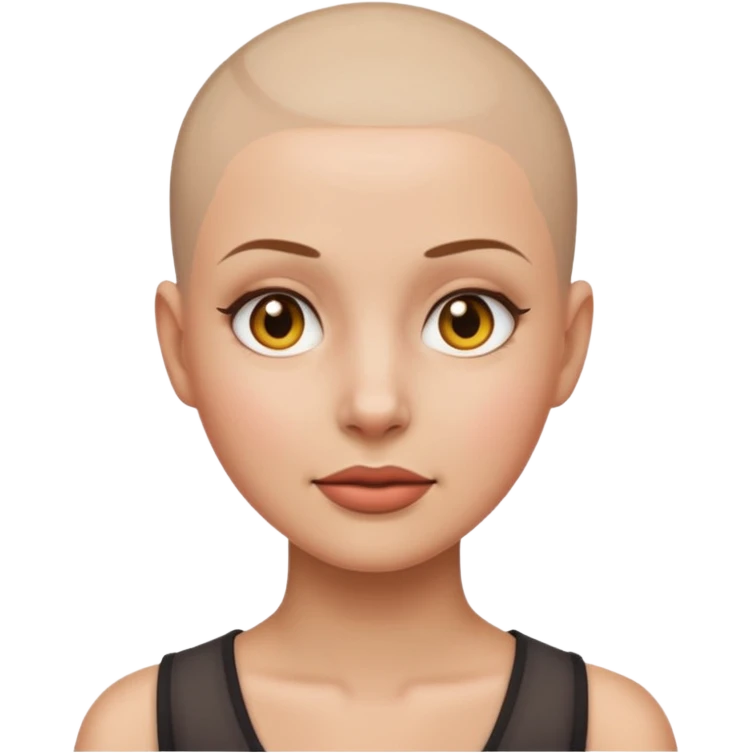 Emoji femme crâne rasé  emoji