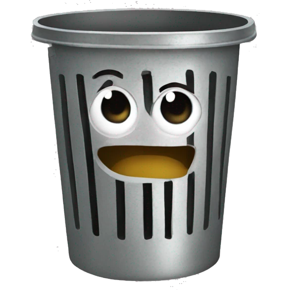 Person in a trash can  emoji