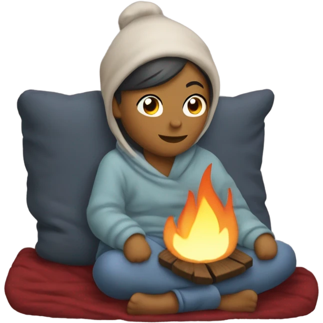 Cozy next to fire  emoji