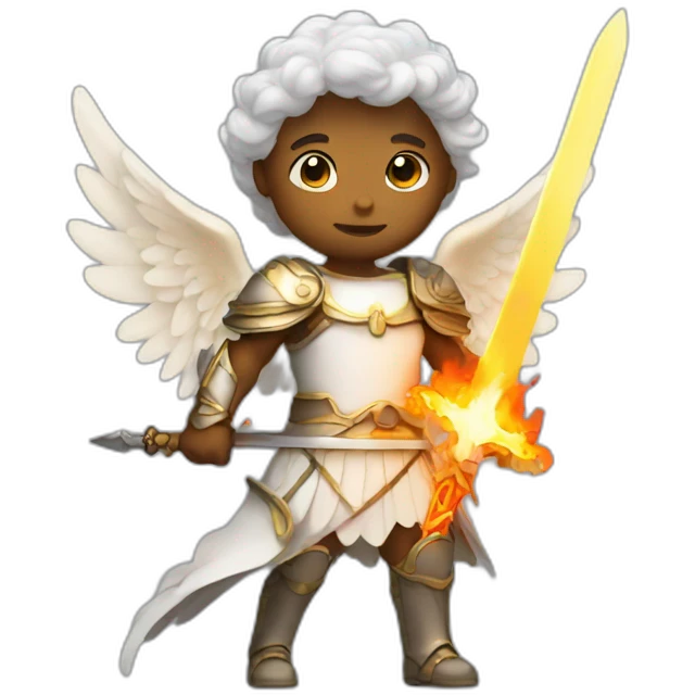 Angel with a flaming sword emoji