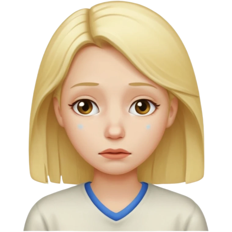 Blonde sick woman emoji