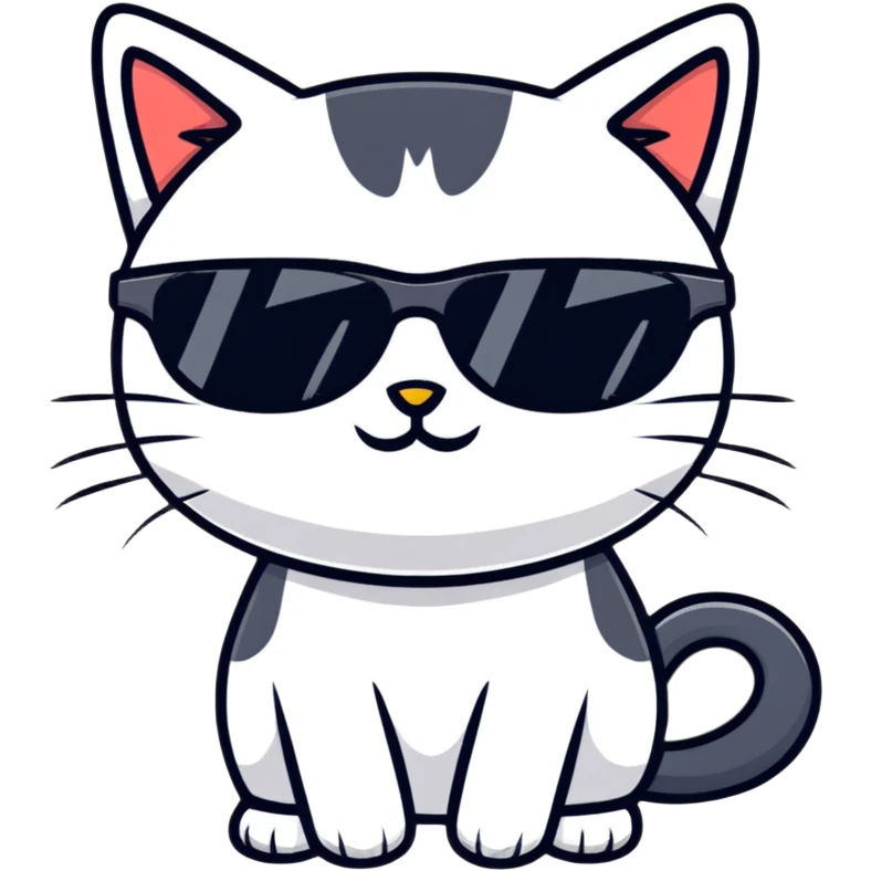 Cat with sunglasses emoji