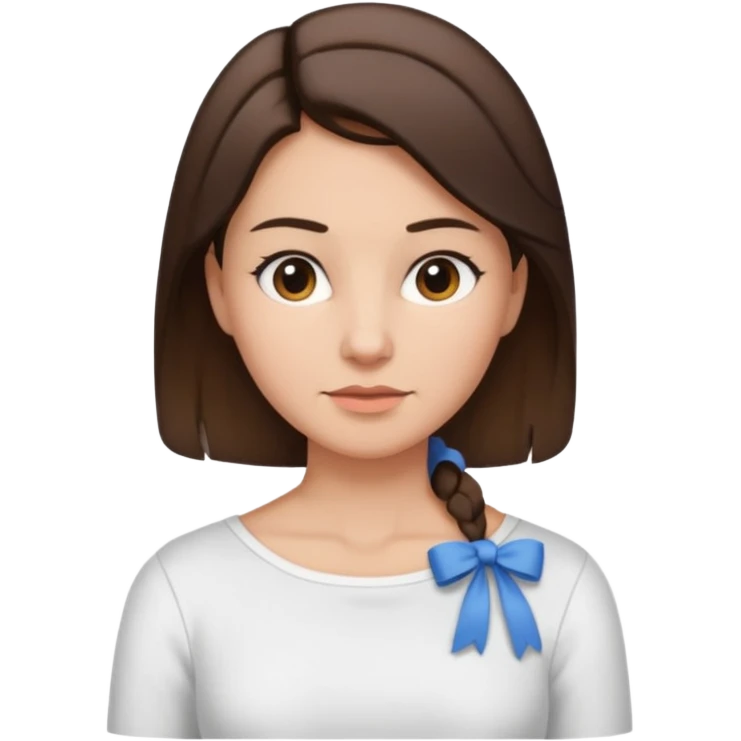 mom tie her brunette hair low and put on one side of shoulder  emoji