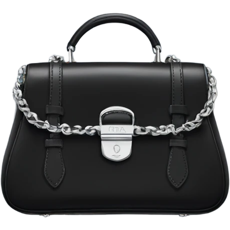 Black and silver Prada bag emoji