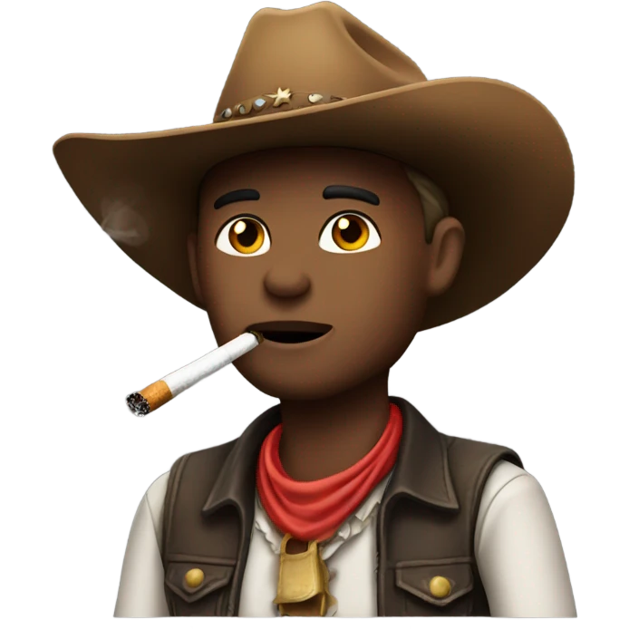 cowboy with a cigarette in his mouth  emoji