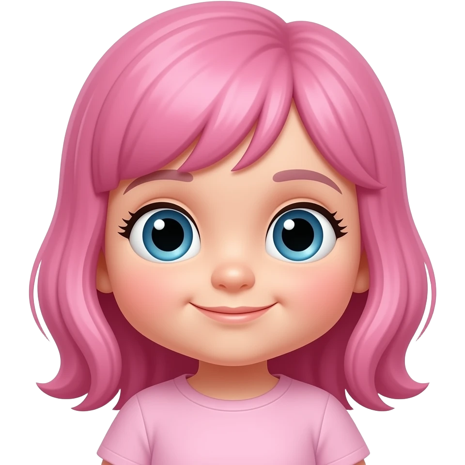 pink hair baby emoji
