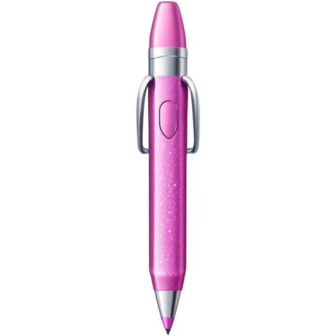 pink glitter pen emoji