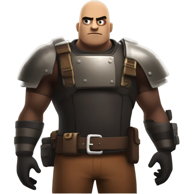The character "Heavy" from the game tf2 as an emoji. emoji