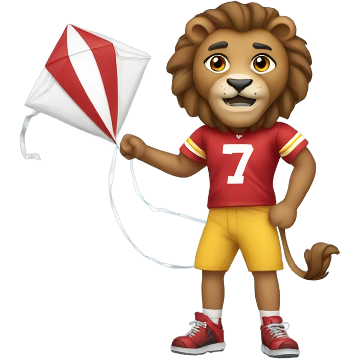 Lions fan with a kite emoji
