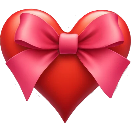 Heart with bow emoji