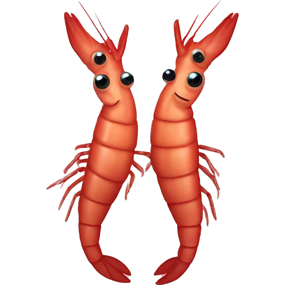 Shrimp romance emoji