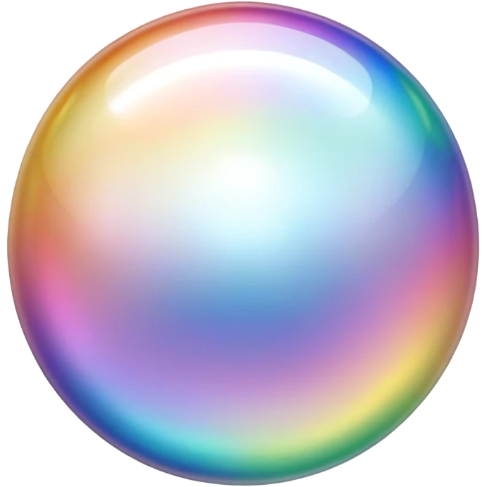 Pearl gemstone shiny and iridescent with rainbow reflections emoji