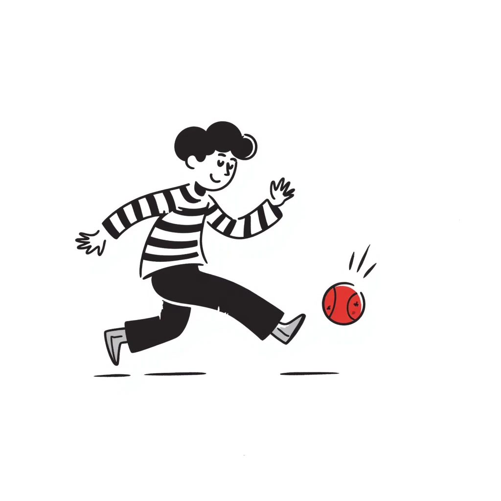 hand-drawn kickball emoji