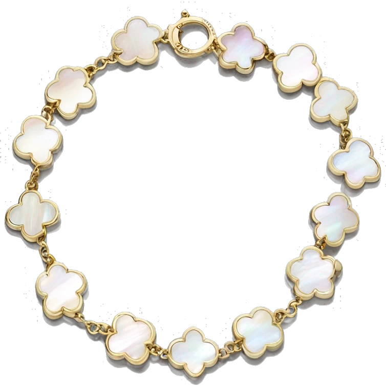 Vancleef Vintage Alhambra Bracelet in Mother of Pearl emoji