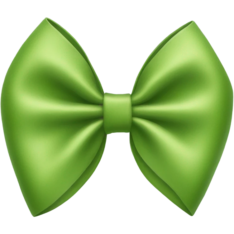 Matcha colored bow emoji