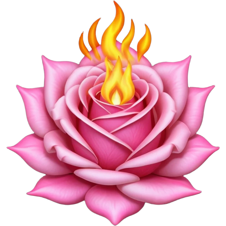 Rose-pink-flame emoji