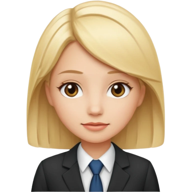 blonde womand, cute, from sector commercial emoji