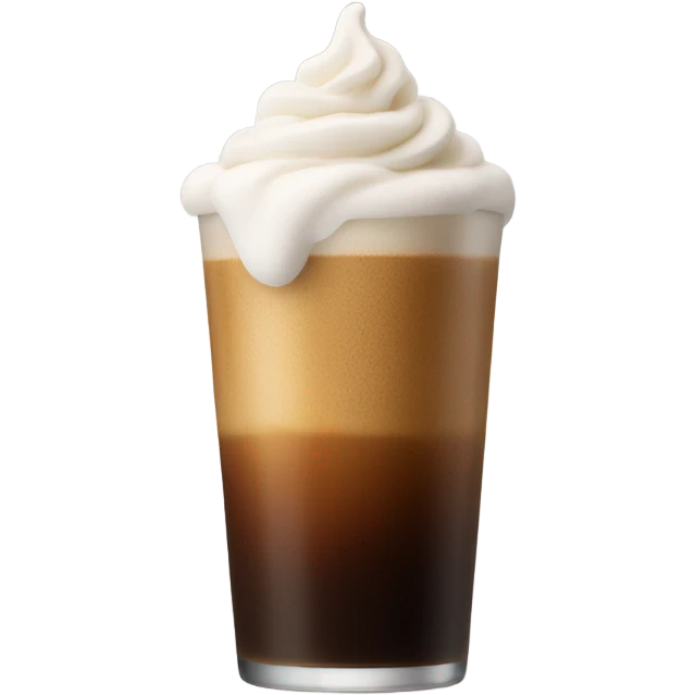 Cold brew with cold foam coffee emoji