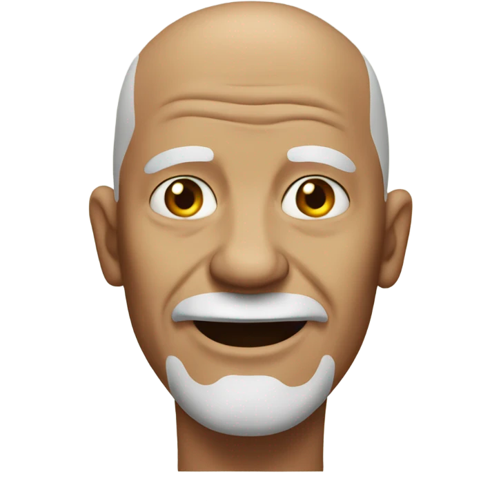 Bald old man with no teeth emoji