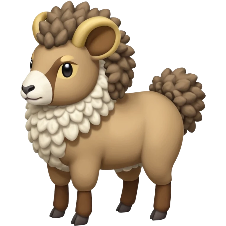 Mareep-Skiddo-Mudbray-fusion, full body emoji