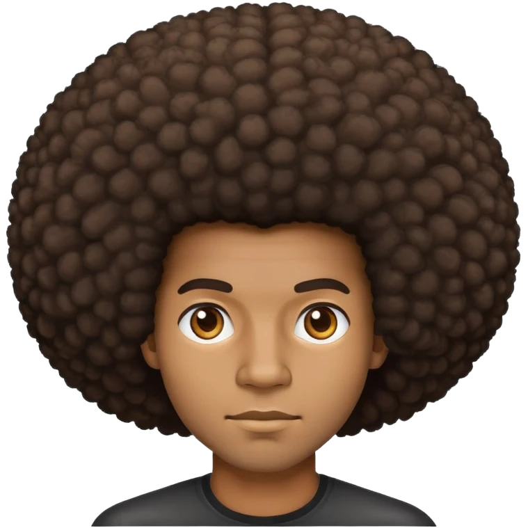Black guy with large Afro  emoji