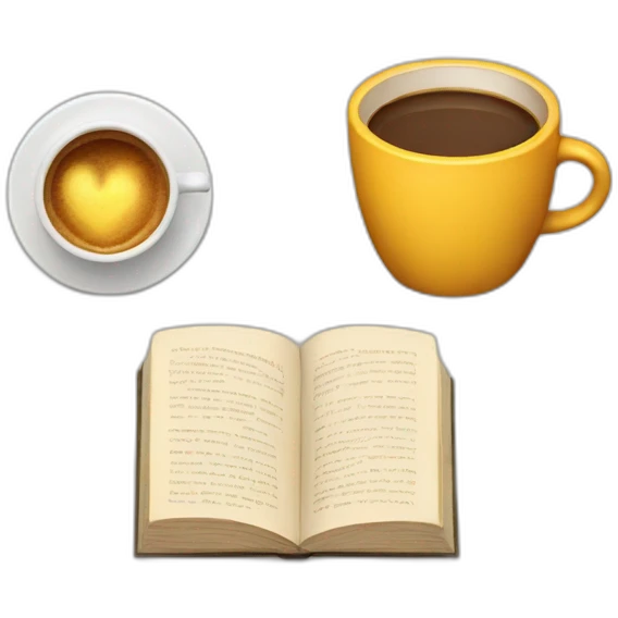 Book and Coffee emoji